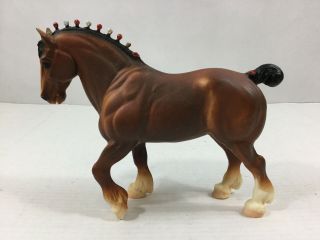 Vintage Breyer Clydesdale Stallion Horse Retired 8 1/2 " Hard Plastic Toy Model