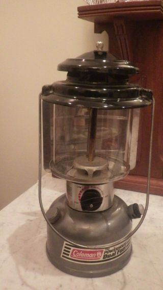 Coleman Powerhouse Dual Fuel 295 Lantern W/ Rare Vintage Reflector