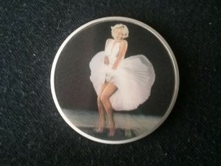 Marilyn Monroe Silver 3d Coin,  Image Moves To Iconic Marilyn Skirt Blowing