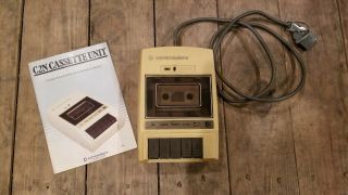 Vintage Commodore 64 Vic 20 Datasette Cassette Player And Tapes