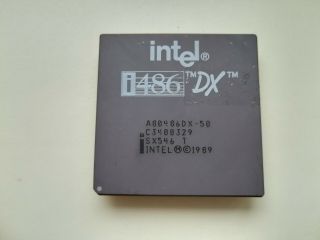 486dx 50,  Intel A80486dx - 50 Sx546,  Intel 486,  Vintage Cpu,  Gold,  Top