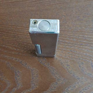 vintage dunhill rollagas lighter swiss Made Silver wave pattern 3