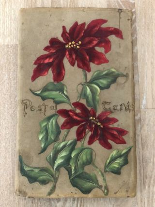 Antique Postcard Album With 204 Early 1900 
