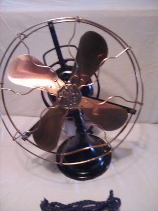 Antique Ge 12 " Ao 3 Speed Fan Brass Blade Brass Cage For Repair (not)