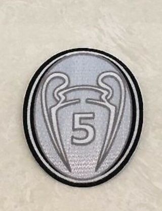Uefa Champions League Trophy 5 Cup Patch Badge For Barcelona Liverpool Jersey