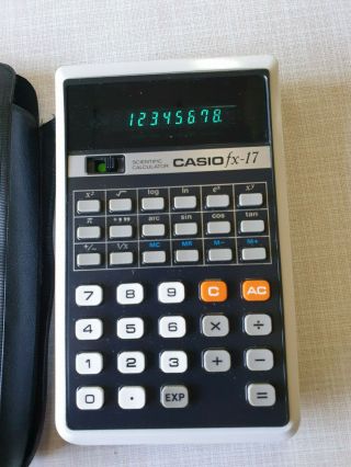 Vintage Casio Fx - 17 Scientific Calculator Soft Cased