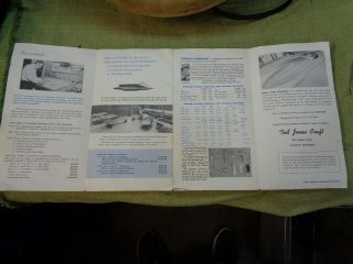 Vintage Ted Jones Craft Racing Hydroplane Builder Brochure 3