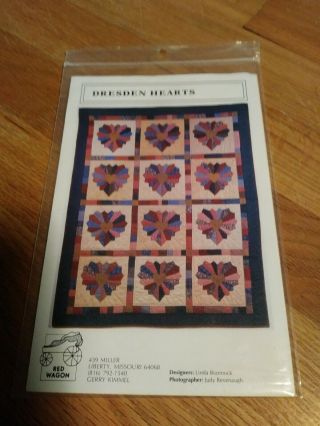 Vintage 1988 Red Wagon " Dresden Hearts " And " Trains " Quilt Pattern 1989