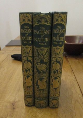 The Pageant Of Nature,  Chalmers Mitchell,  Complete 3 Volume Set,  1923