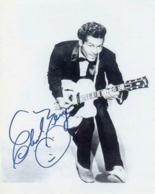 Reprint - Chuck Berry Vintage Signed 8 X 10 Glossy Photo Poster Rp Man Cave