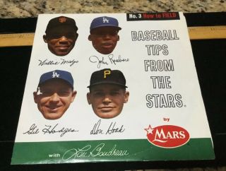 1962 Mars 3 How To Field Baseball Tips From The Stars Mays Hodges Hoag Rosebor