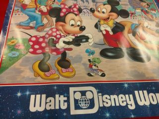 Vintage 80 ' s Walt Disney World Poster.  18 