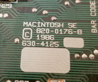 Apple Macintosh SE motherboard / logic board 820 - 0176 - b 1986 2