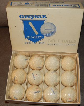 12 Vintage Graybar Golf Ball Case Cadwell Cover 4 Sleeve 