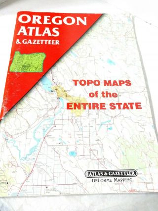 Delorme 1991 Oregon Atlas & Gazetteer Vintage Topography Topo Maps Of Oregon Usa