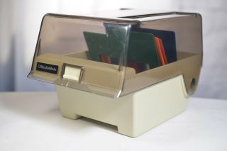 Vintage Mediamate 5.  25 Floppy Disk Storage Box Holder Case Colored Dividers