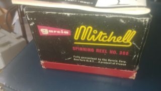 Vintage Garcia Mitchell 300 Spinning Reel In Matching Box