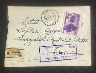 Albania Rare Vintage Circulated Registered Cover Durres To Tirane 1948 - 3009 - 2