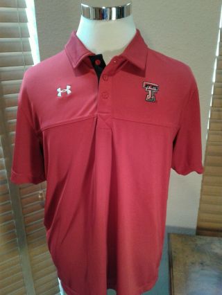 Under Armour Texas Tech Red Raiders Golf Polo Shirt Size M P10689