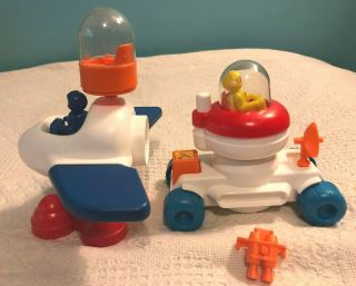 Vintage Tomy Space Shuttle Small Stuff Playset W/ 2 Figures