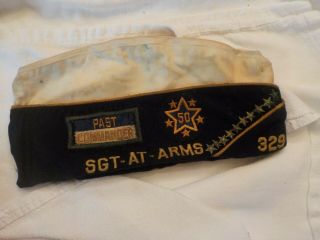 Vintage Post 329 American Legion Hat Past Commander Sgt - At - Arms 10th District Pa