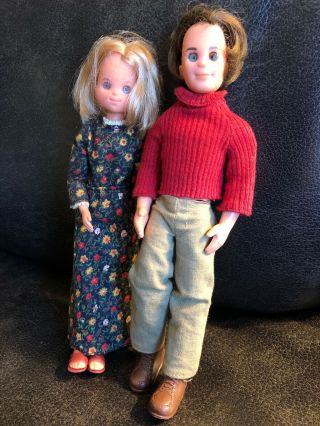 2 Vintage Mattel Sunshine Family Mom Dad Steve Stephie Dolls W/clothes & Shoes