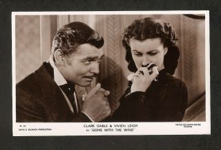 Clark Gable Vivien Leigh Postcard Vintage 1930s Real Photo Picturegoer Card
