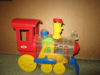 Vintage Ideal Think & Learn Toot - Loo Locomotive Wind - Up Whistle Train Toy 2