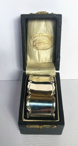 Vintage Antique Sterling 925 Silver Boxed Napkin Ring Melbourne Australia
