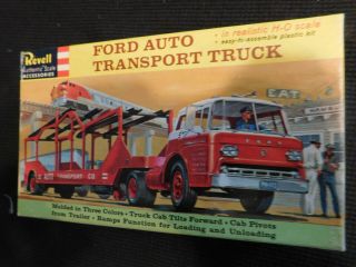 Vintage 1960 Revell Ford Auto Transport Truck T - 6021:129