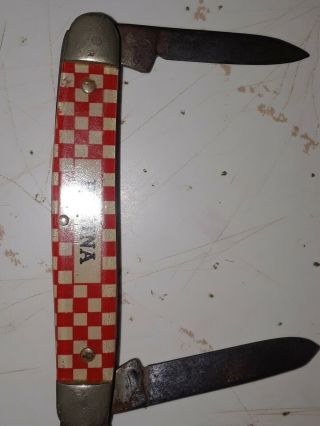 Vintage Kutmaster Purina Advertising 3 Blade Pocket Knife 3