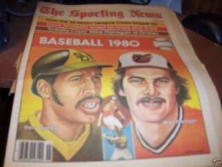 The Sporting News April 12 1980 Mike Flanagan Orioles Dave Winfield Padres