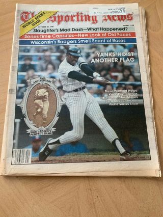 The Sporting News Newspaper Oct 31 1981 Yankees Dave Winfield Another Flag