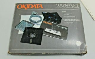 Vintage Okidata Plug N Print Kit Okimate 20 Box Rare For Apple Computer