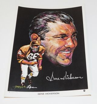 Hofer Gene Hickerson Rare 1970 Clark Oil 8x10 Pro Star Portrait Cleveland Browns