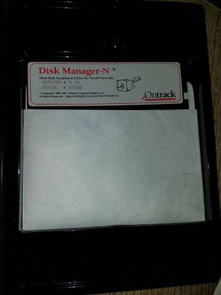 Ontrack Disk Manager - N 286 for Novell Networks IBM PC XT AT Compatibles Software 3