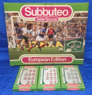 Vintage Subbuteo European Edition,  West Ham,  Liverpool & Man Utd Teams
