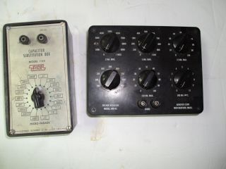 Vintage Aerovox Ohm Decade Resistance Substitution Box & Eico Capacitor Box