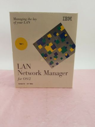 Vintage Ibm Lan Network Manager 3.  5 Inch Disks Program Software Os/2