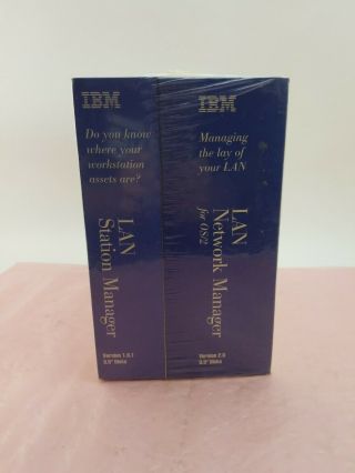 Vintage IBM LAN NETWORK MANAGER 3.  5 Inch Disks Program Software OS/2 2