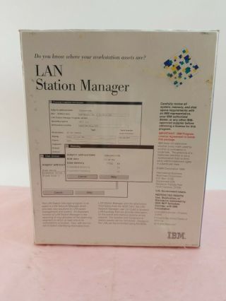 Vintage IBM LAN NETWORK MANAGER 3.  5 Inch Disks Program Software OS/2 3