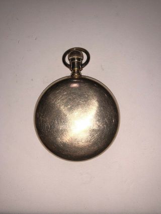 Vintage Rare Illinois 21j Santa fe Special Pocket Watch Cracked Dial 3
