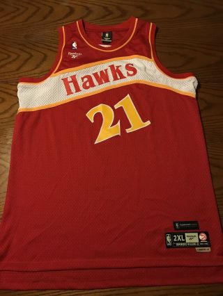 Dominique Wilkins Atlanta Hawks Basketball Jersey Xxl Reebok Authentic