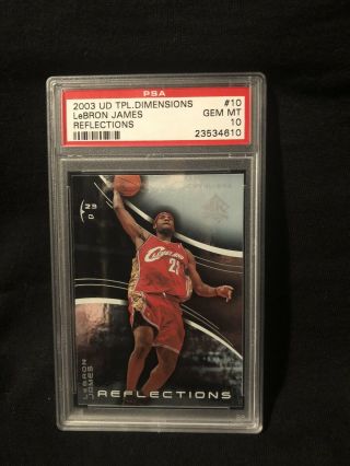 2003 Ud Triple Dimensions Lebron James Rc Reflections Rookie Card Graded Psa 10