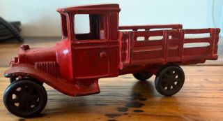 Antique Cast Iron Arcade Toy Truck - Numbered - Red