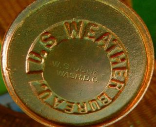 Antique United States Weather Bureau Copper/brass Rain Gauge W.  S.  Jenks
