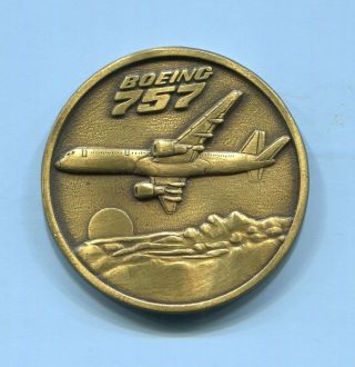 Historical Boeing 757 First Rollout Commemorative Medal,  1/13/1982