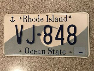 Rhode Island Ocean State Wave License Plate Vj 848