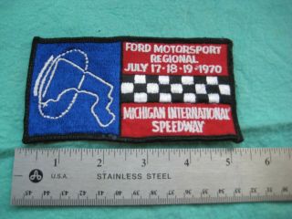 Vintage Ford Motorsport 1970 Racing Michigan International Speedway Patch
