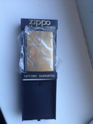Zippo Silm Solid Brass 1932 - 1992 Lighter Windproof Usa Bradford Pa